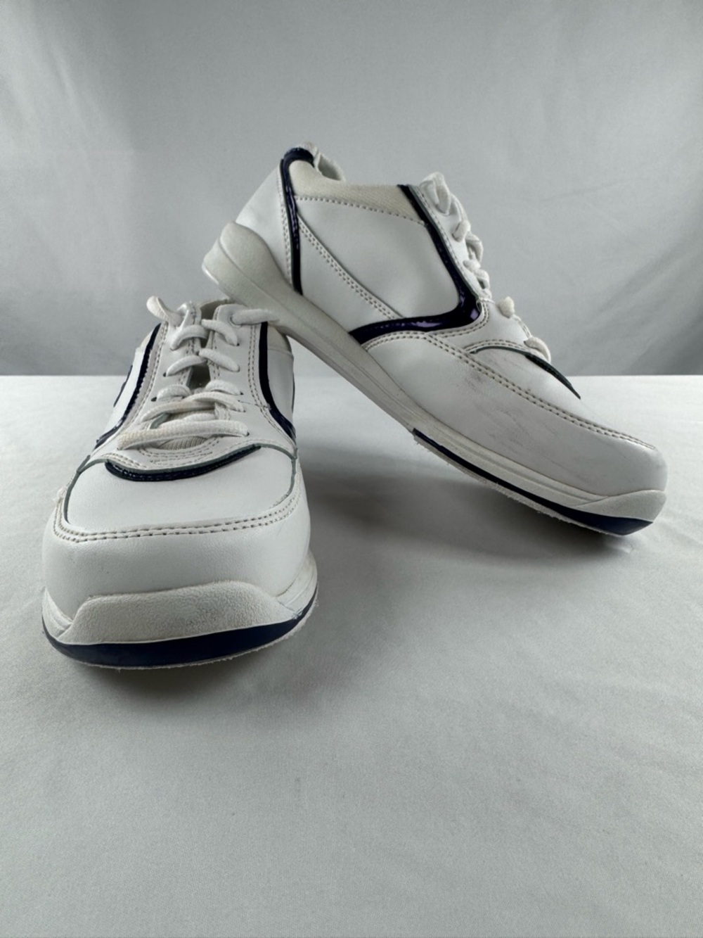 Dexter Appeal White Navy Bowling Shoes Women's Size 7.5 M Slide-Rite Soles